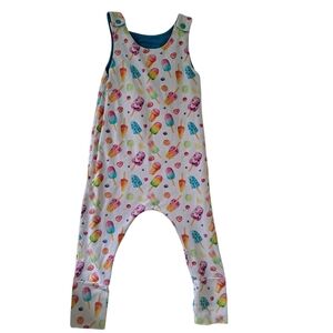 🇨🇦 Quebec Creator - Colorful Ice Cream Print Toddler Romper - 1-3T